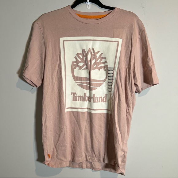 Timberland Men's Short Sleeve Stacked Logo Tee - Picture 2 of 3